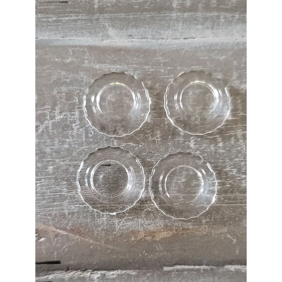 Miniature dinner plates Set Of 4 Clear 1 Inch Diameter - Picture 2 of 5